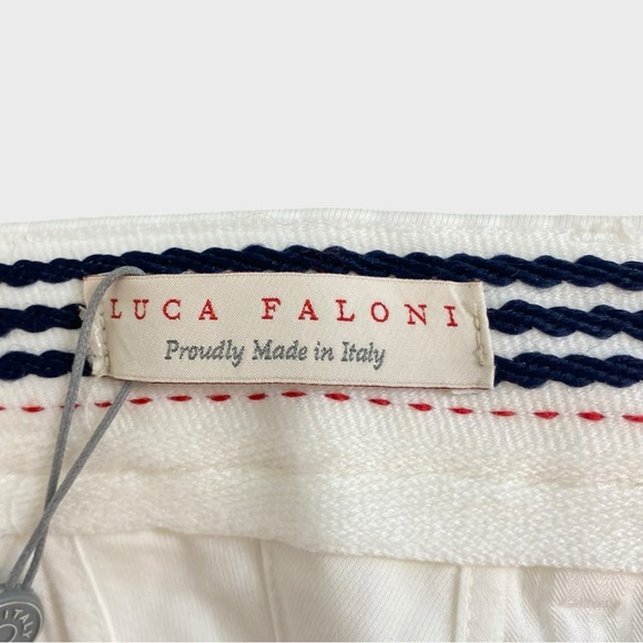 Luca Falconi NWT White Cotton Summer Chinos Size 52 US XL - Picture 4 of 9